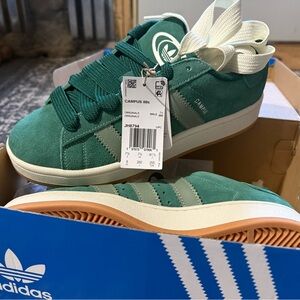 Adidas Campus Green Suede Sneakers